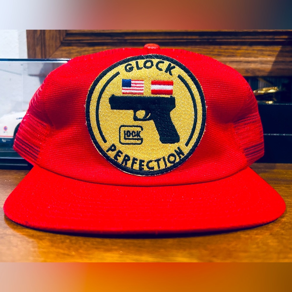 Vintage Glock Perfection Trucker Hat – Red Mesh Cap (Never Worn)